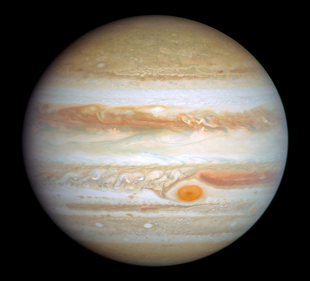 Jupiter in true color by Hubble's "Outer Planet Atmospheres Legacy" (OPAL)
